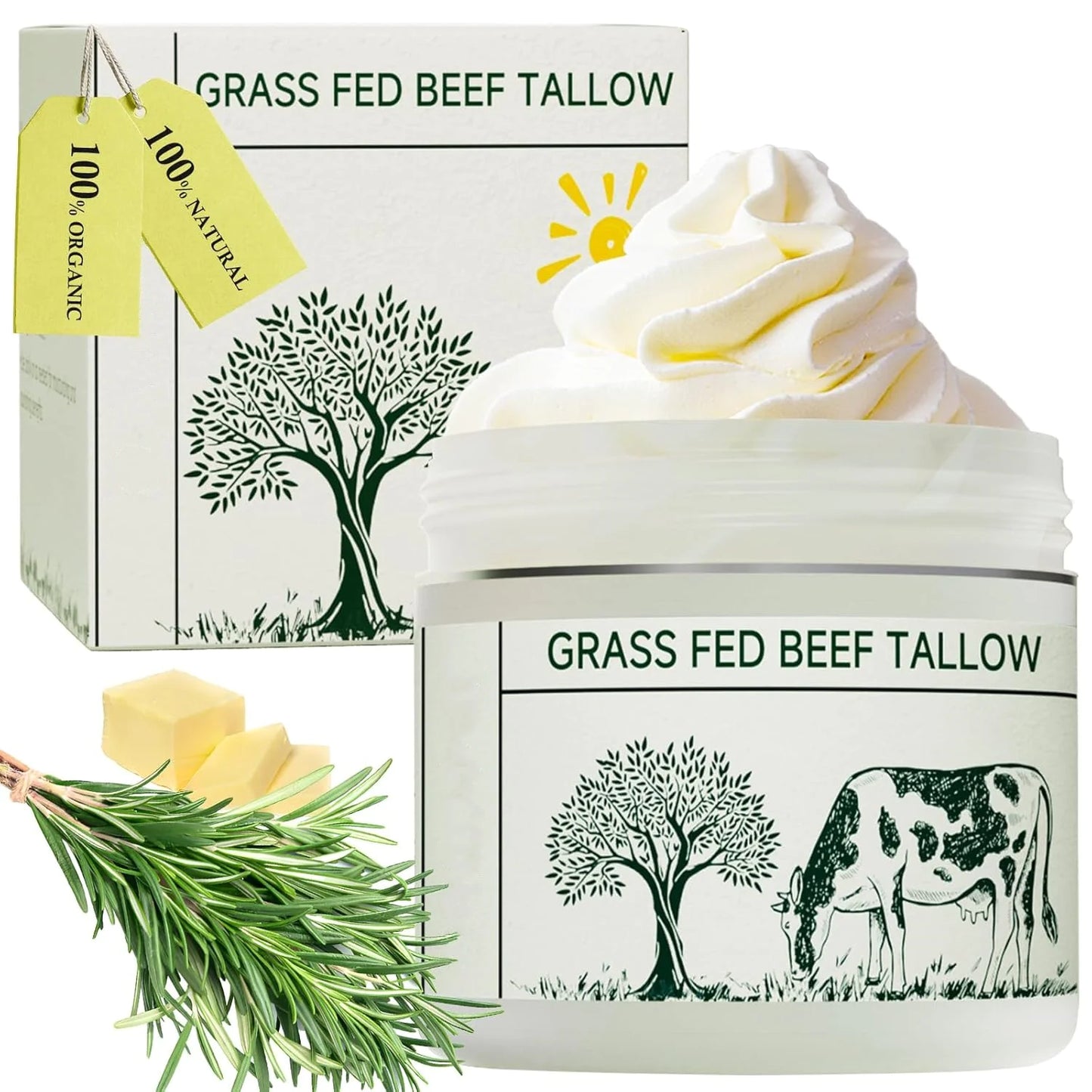 Grass-Fed Tallow Moisturizing Cream – Deeply Soothing & Nourishing