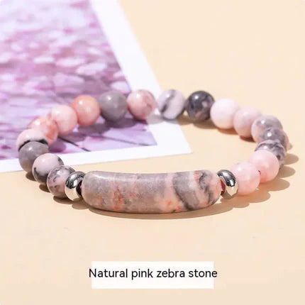 Pink Zebra Stone Bracelet