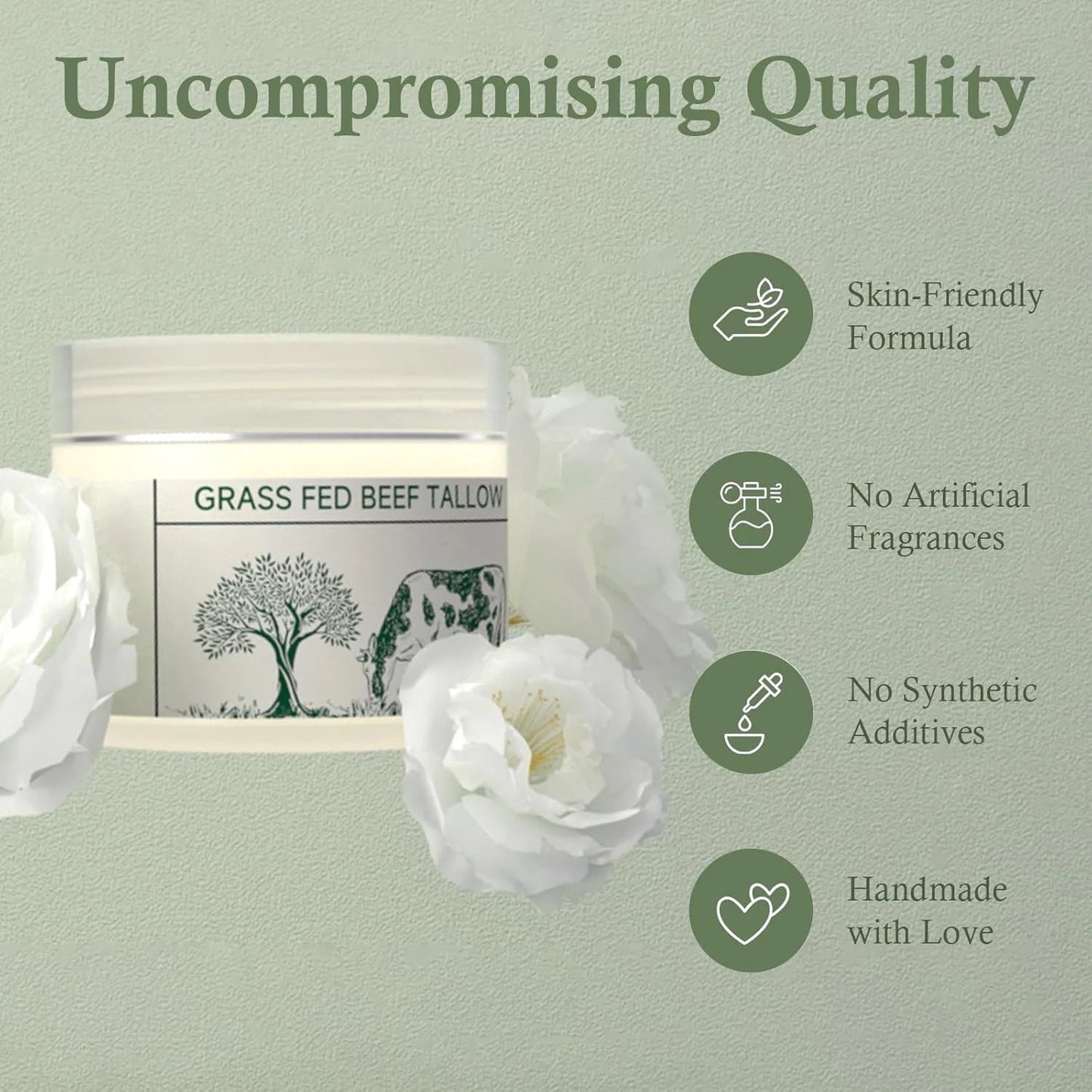 Grass-Fed Tallow Moisturizing Cream – Deeply Soothing & Nourishing