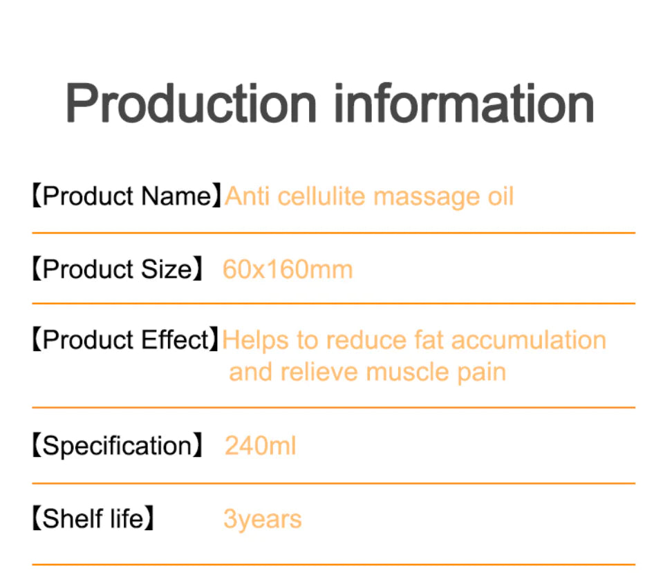 Anti-Cellulite Relaxing Body Massage Oil
